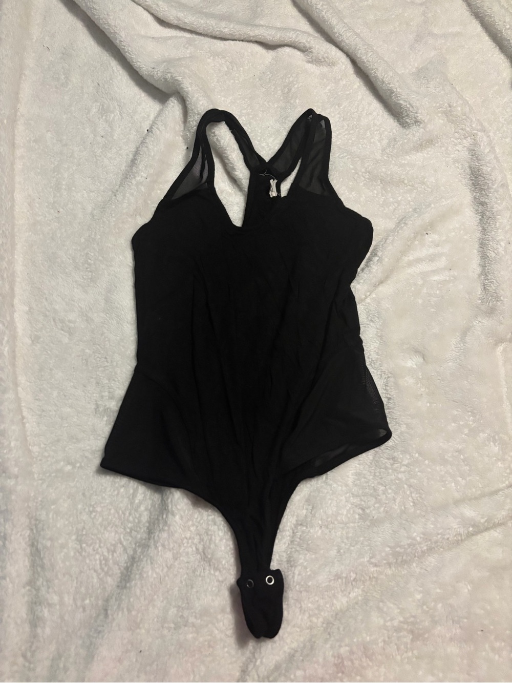 Garage Black Mesh-Back Bodysuit